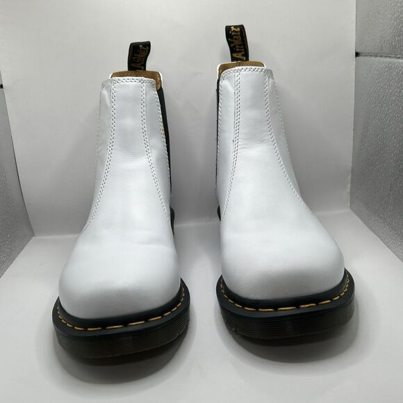 Dr. Martens 2976 Chelsea Boots White Smooth Leather Women’s 11 STORE MODEL - Picture 8 of 16
